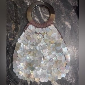 Gorgeous vintage mother of Pearl hand bag